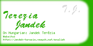 terezia jandek business card