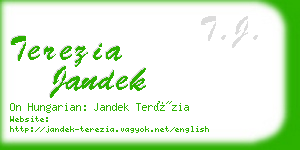 terezia jandek business card